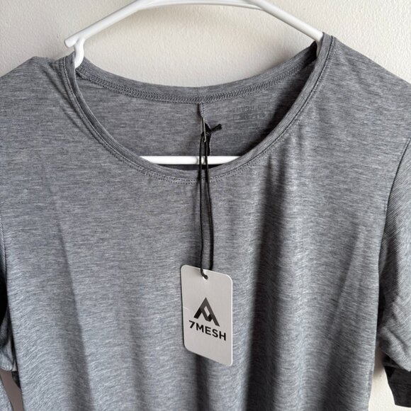 NWT 7MESH Industries Pebble Gray Elevate Short Sleeve Shirt - Picture 7 of 7